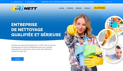 Création site web dynamique : 7sur7nettoyage - Design & graphisme