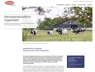 Uelzena EG: Website-Relaunch - Création de site internet