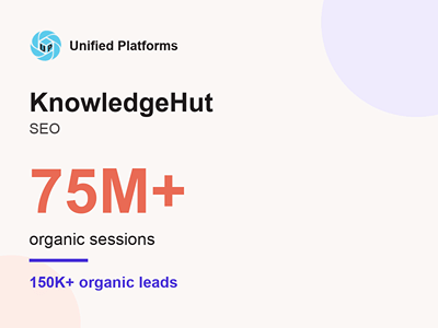 KnowledgeHut: 75M+ organic sessions and 150K+ leads from SEO - SEO