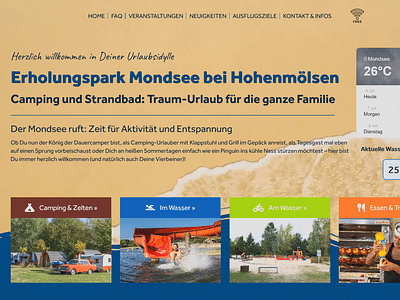 Besucherzahl verzehnfacht - Erholungspark Mondsee - Webseitengestaltung