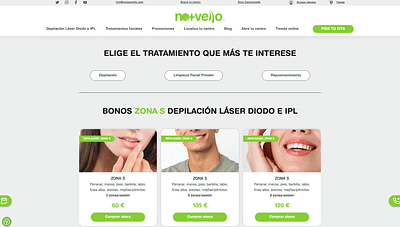 Rediseño UX/UI No+vello - SEO