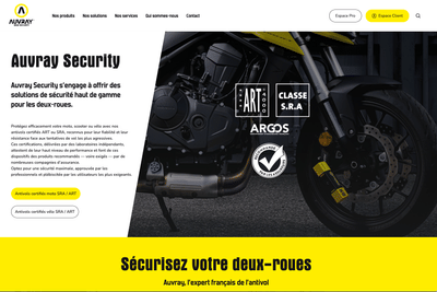 Création du site Internet de présentation des produits antivols - Communication corporate