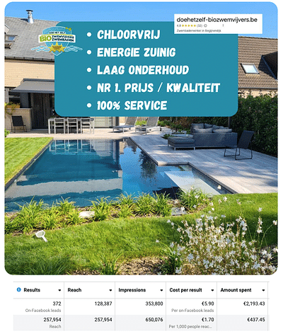 Doe Het Zelf Biozwemvijvers - Publicité en ligne