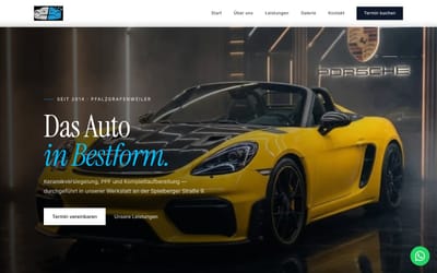 ES Autopflege — Site vitrine detailing automobile - Création de site internet