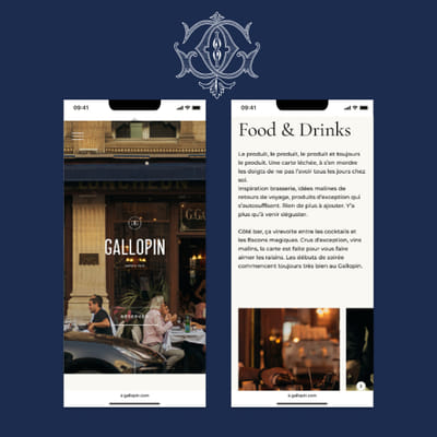 RESTAURANT GALLOPIN, luxe et food, site de présentation et booking - Website Creatie