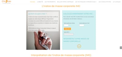 Chirobes Chirurgie de l'obésité - Création de site internet