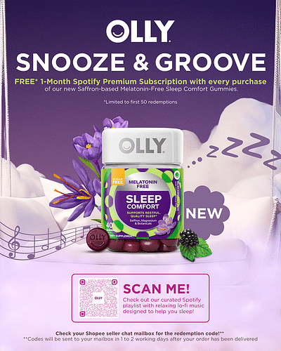 OLLY Sleep Comfort Spotify e-comm Assets - Graphic Design