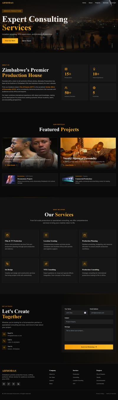 Abmodas Website - Website Creation