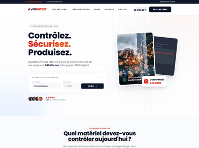 Site vitrine VGProtect — plateforme de conformité VGP en Île-de-France - Creación de Sitios Web