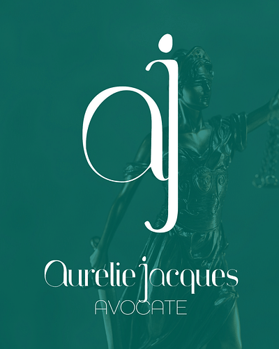 Identité visuelle : Aurélie Jacques - Avocate - Grafische Identiteit