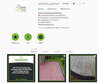 Steinfresh - Instagram Account - Social media