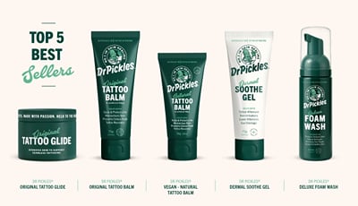 Dr Pickles: tattoo aftercare rebrand for pharmacy - Graphic Design