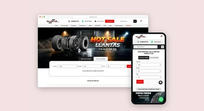 Las Llantas: online tyre shop linked to SAP - Website Creation
