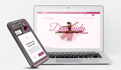 Diseño web para tienda de ropa de danza - Advertising