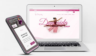 Diseño web para tienda de ropa de danza - Publicidad