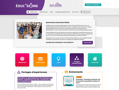 Plateforme participative du Puy-de-Dôme - Création de site internet