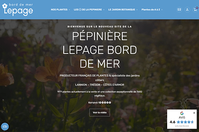 Site de vente horticulteur+SEO - Website Creation