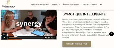 Domotique intelligente - Création de site internet
