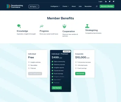 Decarbonizing Commerce - Website Creation