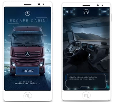 Advergaming para campaña de Mercedes Actross - Desarrollo de Juegos