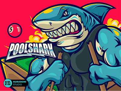 PoolShark Illustration - Graphic Identity