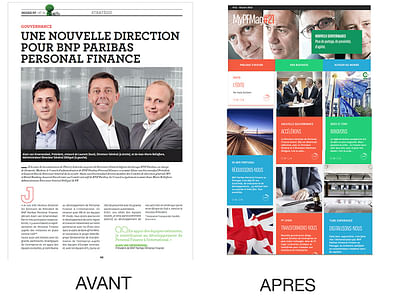 6 magazines digitaux internes  pour BNP PARIBAS PF - Fotografía