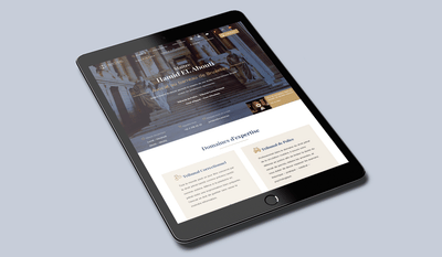 Site web pour un avocat au barreau de Bruxelles - Website Creatie