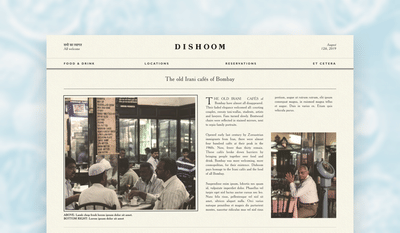 Dishoom Website - Website Creation