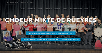Site internet Choeur Mixte Rueyres - Création de site internet
