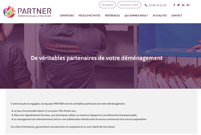 Partner Mobilité Services - Website Creatie