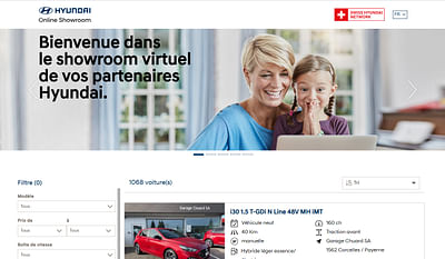 Hyundai Suisse Online Showroom - Application web