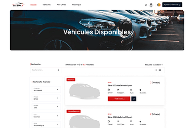 GaspaX - Intégration marketplace B2B de voitures - Application web