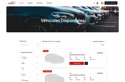 GaspaX - Intégration marketplace B2B de voitures - Ergonomie (UX / UI)