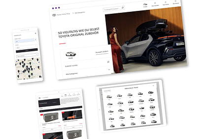 Toyota Onlineshop für Fahrzeug-Zubehör - E-Commerce