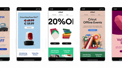Cricut | Scaling international email marketing performance - Design & graphisme