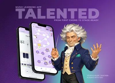 Talented — Music Learning App - Grafikdesign