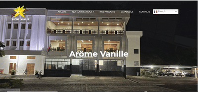 Création d'une site vitrine Arome Vanille Sambava - Social Media