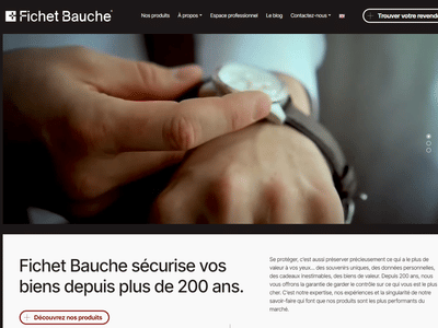 Fichet Bauche : Refonte de site web - Creación de Sitios Web