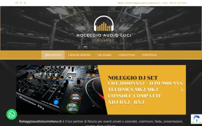 noleggio audio luci milano - Création de site internet