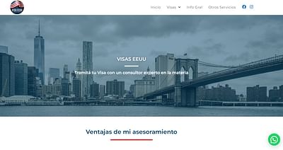 Diseño Web Visa EEUU Advisor - Website Creatie