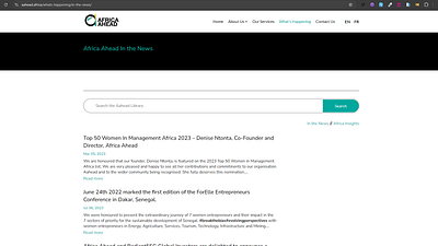Africa Ahead Website - Web Application