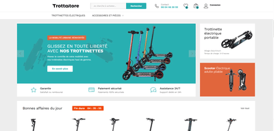 Création du site e-commerce Trottistore – Vente de trottinettes - E-commerce