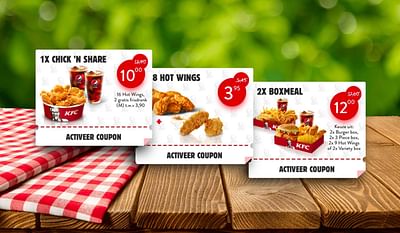 De kortingscoupons van KFC, let's make it digital - Website Creation