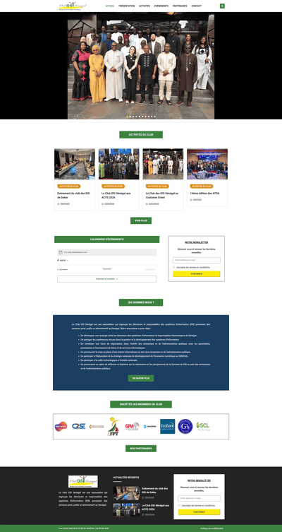 CLUB DSI SENEGAL - Website Creation