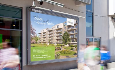 Projekt / Hansings Gärten - Außenwerbung