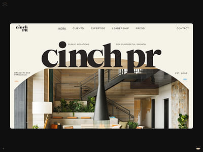 Cinch PR Website - Design & graphisme