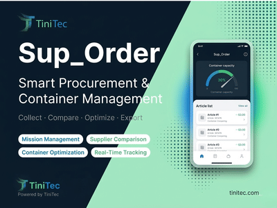 Sup-Order – Smart Supply Chain & Container Management Platform - Mobile App