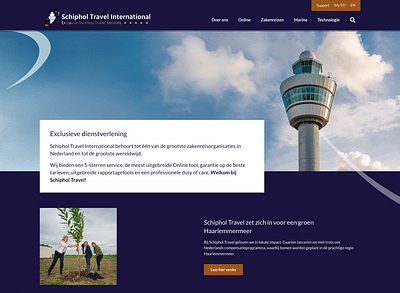 Klantportals voor Schiphol Travel International - Diseño Gráfico