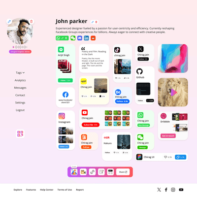 Zapies Biolink Builder - Application web