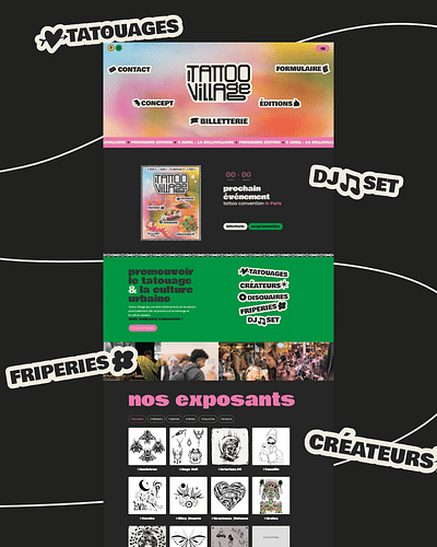 Tattoo Village - UI/UX design - Application web